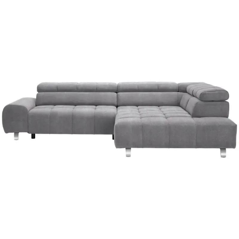 Ecksofa in Webstoff Grau