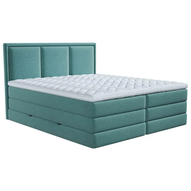 Boxspringbett 140/200 cm in Türkis
