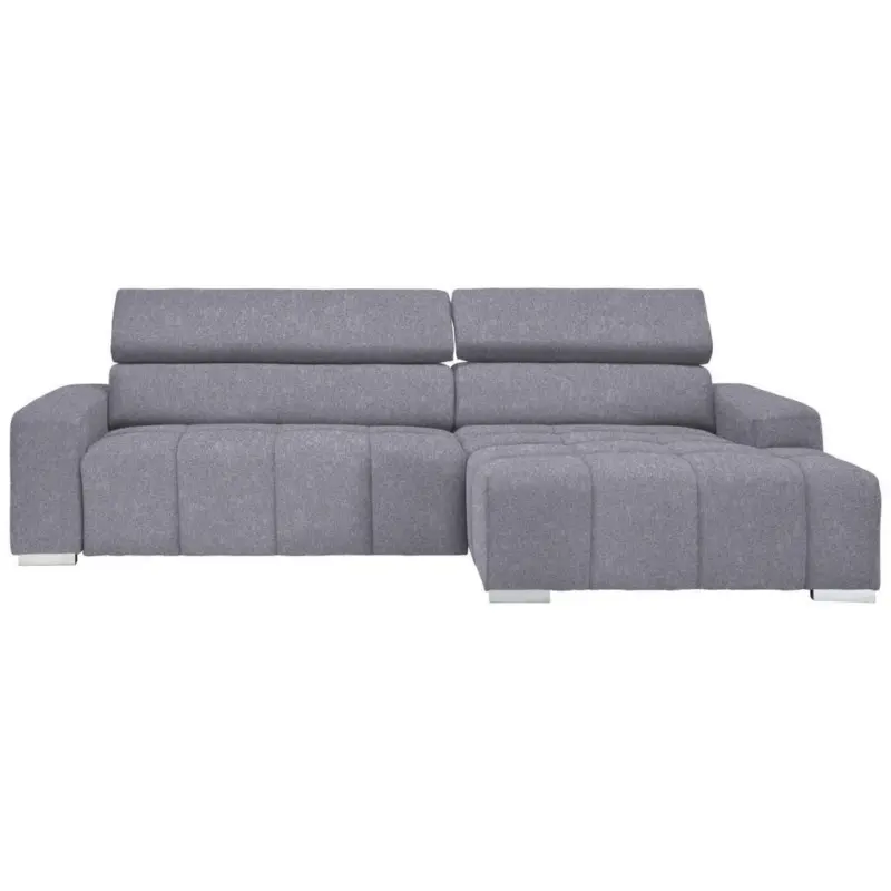 Ecksofa in Webstoff Hellgrau