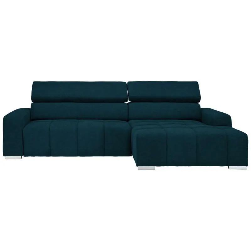 Ecksofa in Webstoff Petrol