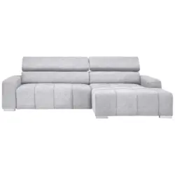 Ecksofa in Webstoff Grau