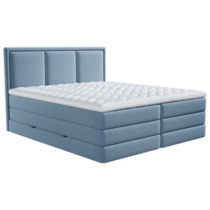 Boxspringbett 200/200 cm in Blau