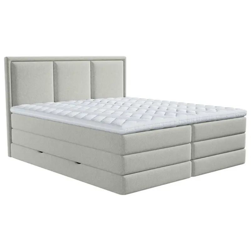 Boxspringbett 200/200 cm in Hellgrau