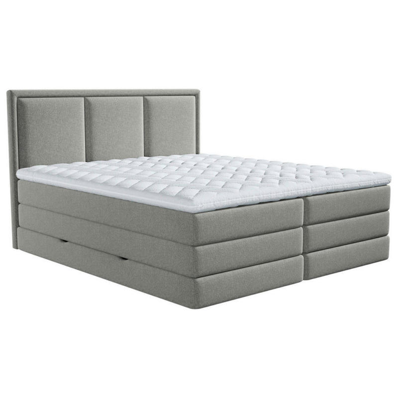 Boxspringbett 200/200 cm in Taupe