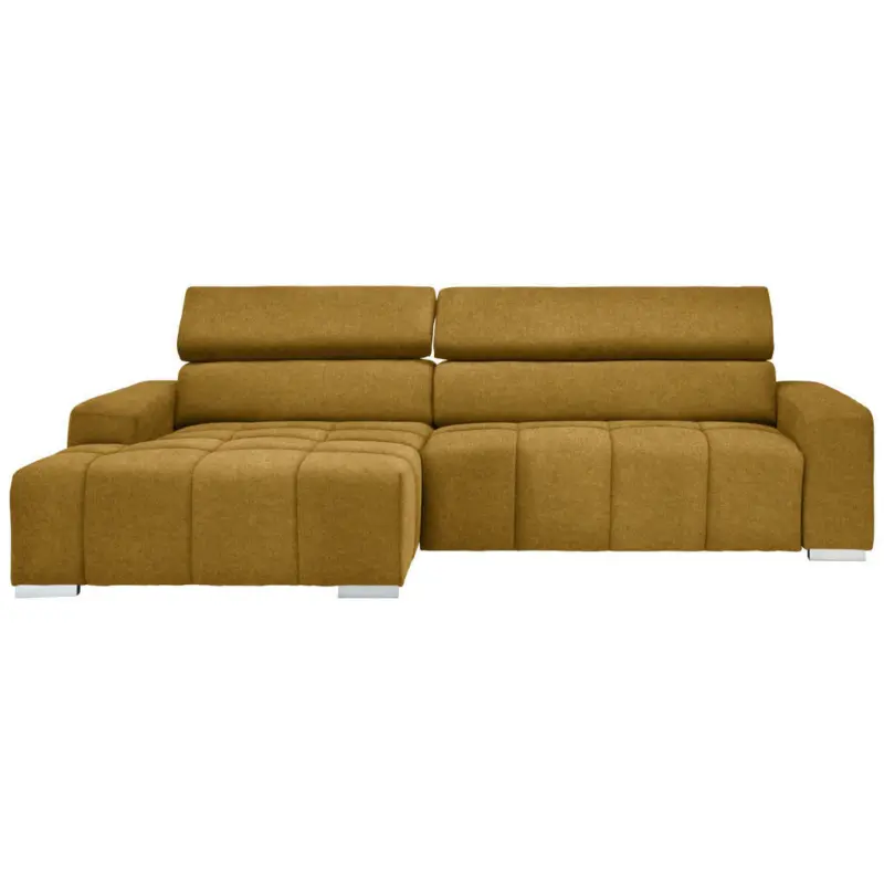 Ecksofa in Webstoff Gelb