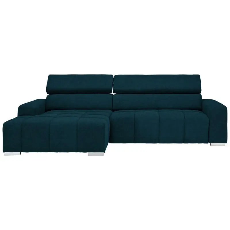 Ecksofa in Webstoff Petrol