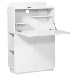 Sekretär 80/28/120 cm in Weiß