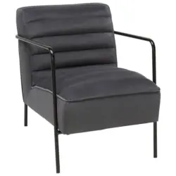 Sessel in Samt Grau, Schwarz