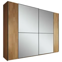 Schwebetürenschrank in Schwarz