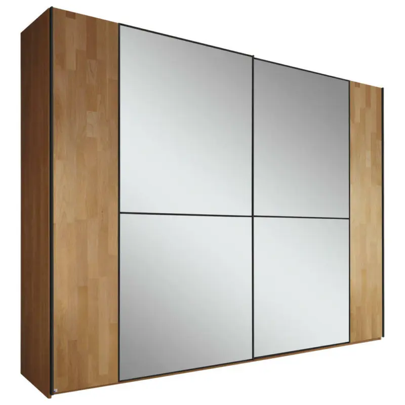 Schwebetürenschrank in Schwarz