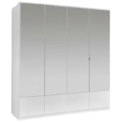 Drehtürenschrank in Weiß
