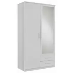 Drehtürenschrank in Weiß