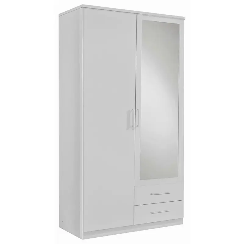 Drehtürenschrank in Weiß