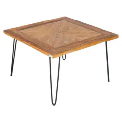 Couchtisch in Holz, Metall 70/70/45 cm