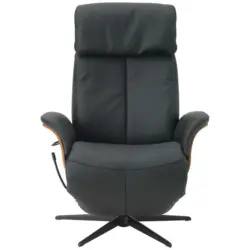 Relaxsessel in Leder Schwarz