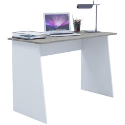 Schreibtisch 110/50/74 cm in Weiß, Sonoma Eiche