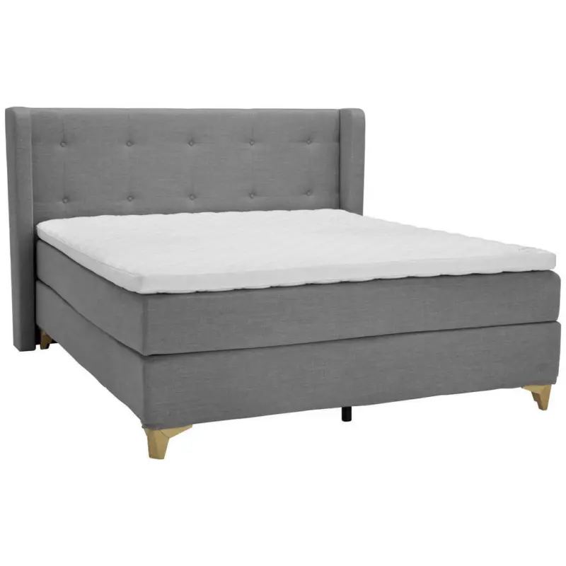Boxspringbett 180/210 cm in Grau