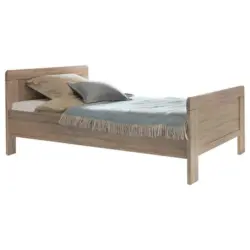 Bett 100/200 cm in Eichefarben