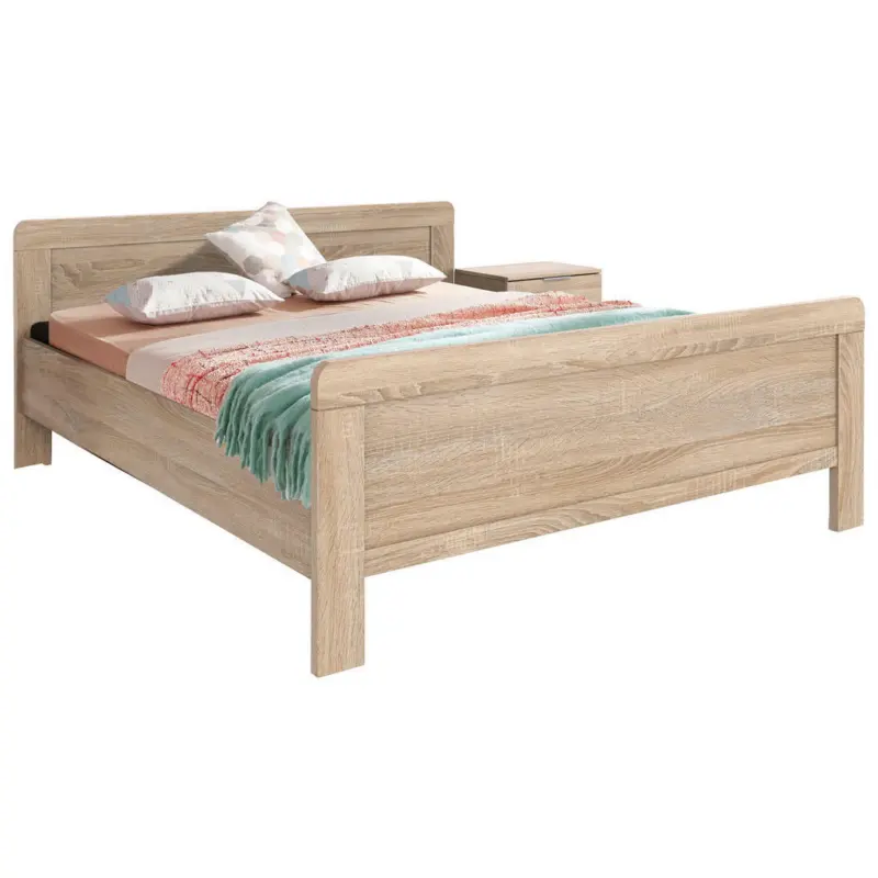 Bett 180/200 cm in Eichefarben