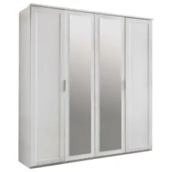 Drehtürenschrank in Weiß