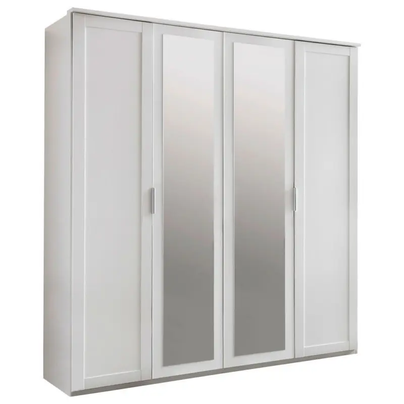 Drehtürenschrank in Weiß