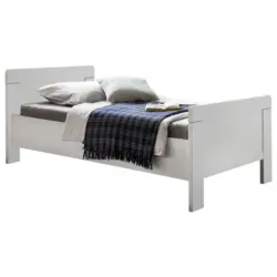 Bett 90/200 cm in Weiß