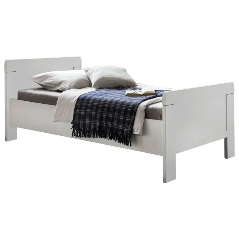 Bett 90/200 cm in Weiß