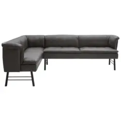 Eckbank 218/244 cm in Anthrazit, Graphitfarben
