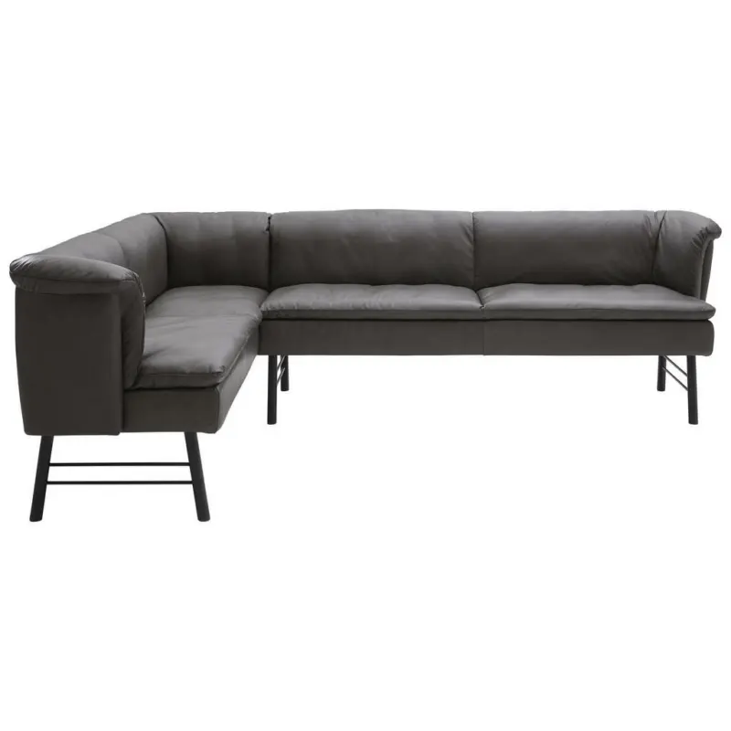 Eckbank 218/244 cm in Anthrazit, Graphitfarben