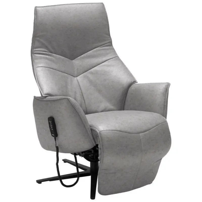 Relaxsessel in Leder Grau