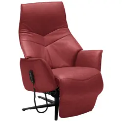 Relaxsessel in Leder Rot