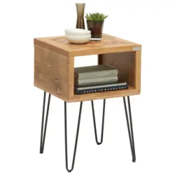 Beistelltisch in Holz, Metall, Holzwerkstoff 40/40/60 cm