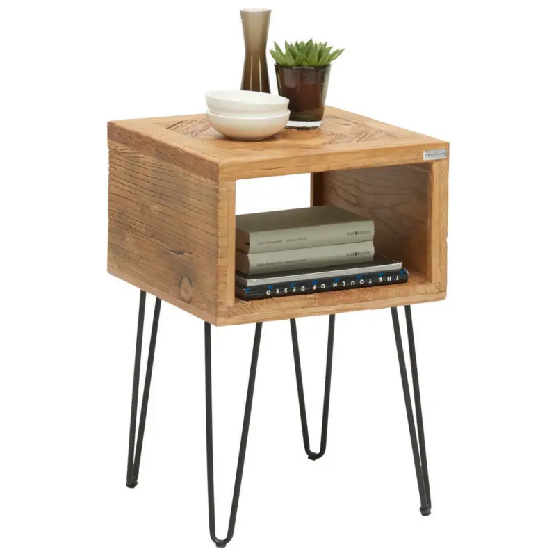 Beistelltisch in Holz, Metall, Holzwerkstoff 40/40/60 cm