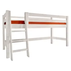 Mittelhohes Bett 90/200 cm Weiß