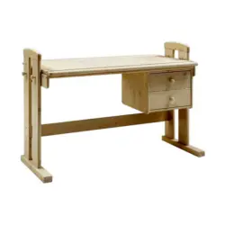 Schreibtisch 126/60/62/68/74 cm in Kieferfarben