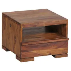 Nachtkästchen in massiv Sheesham Sheeshamfarben