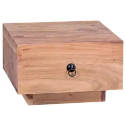 Nachtkästchen in massiv Akazie Akaziefarben