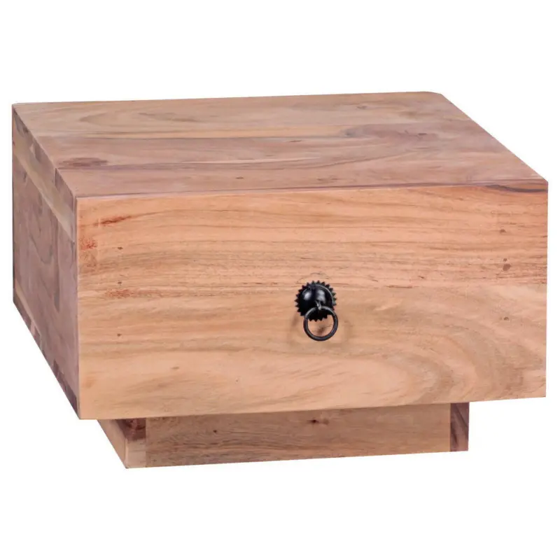 Nachtkästchen in massiv Akazie Akaziefarben