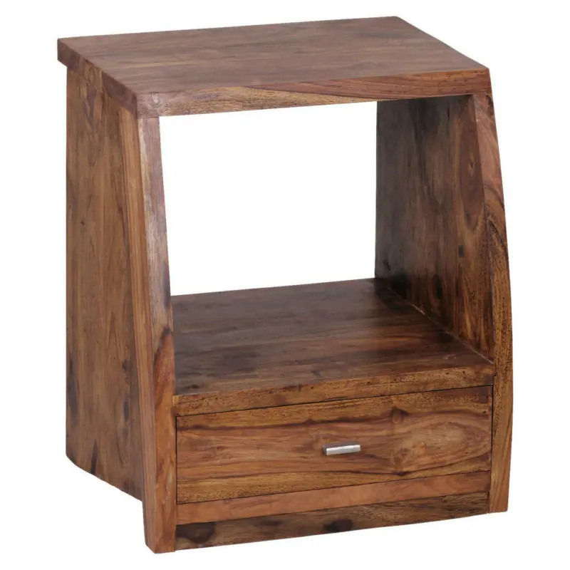 Nachtkästchen in massiv Sheesham Sheeshamfarben