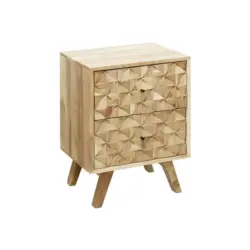 Nachtkästchen in massiv Akazie Akaziefarben