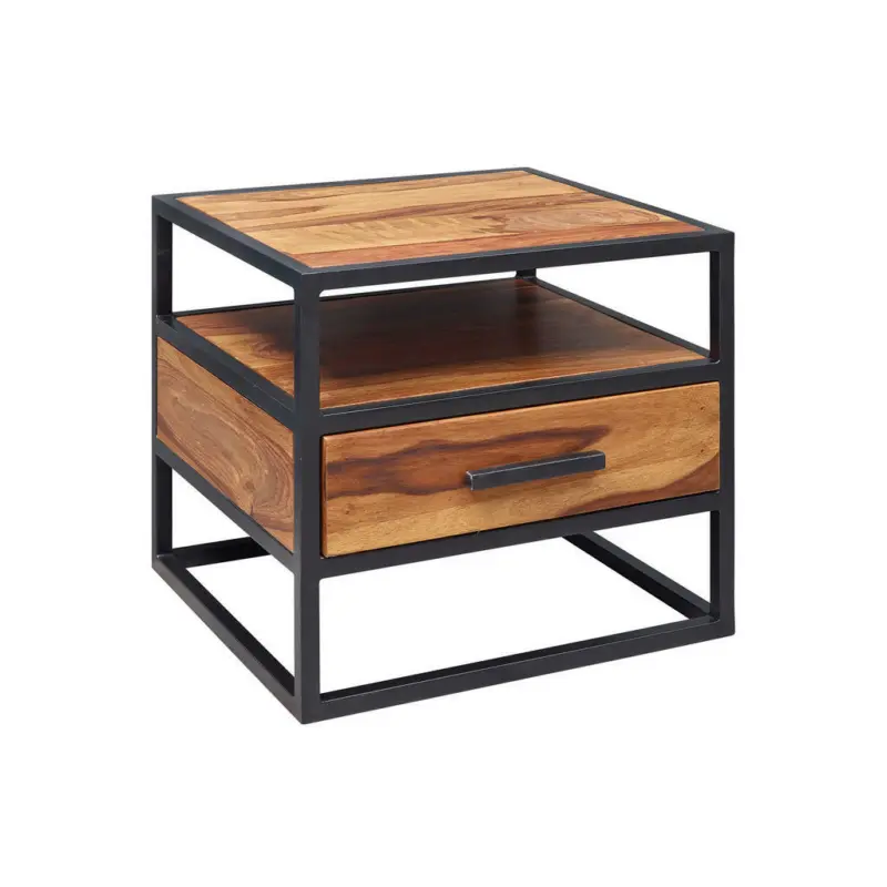 Nachtkästchen in massiv Sheesham