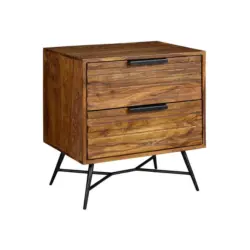 Nachtkästchen in massiv Sheesham Sheeshamfarben