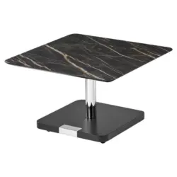 Couchtisch in Metall, Keramik, Holzwerkstoff 75/75/46-62 cm