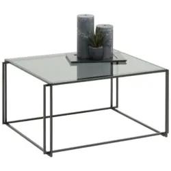 Couchtisch in Metall, Glas 75/60/38 cm