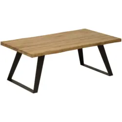Couchtisch in Holz, Metall 110/60/40 cm