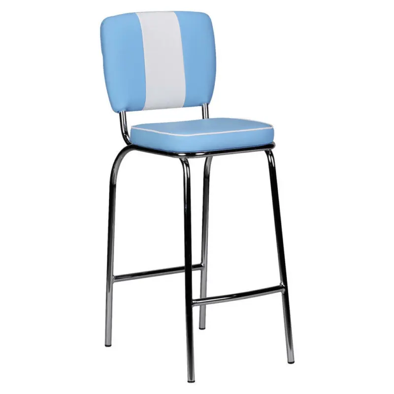 Barhocker in Kunststoff Blau