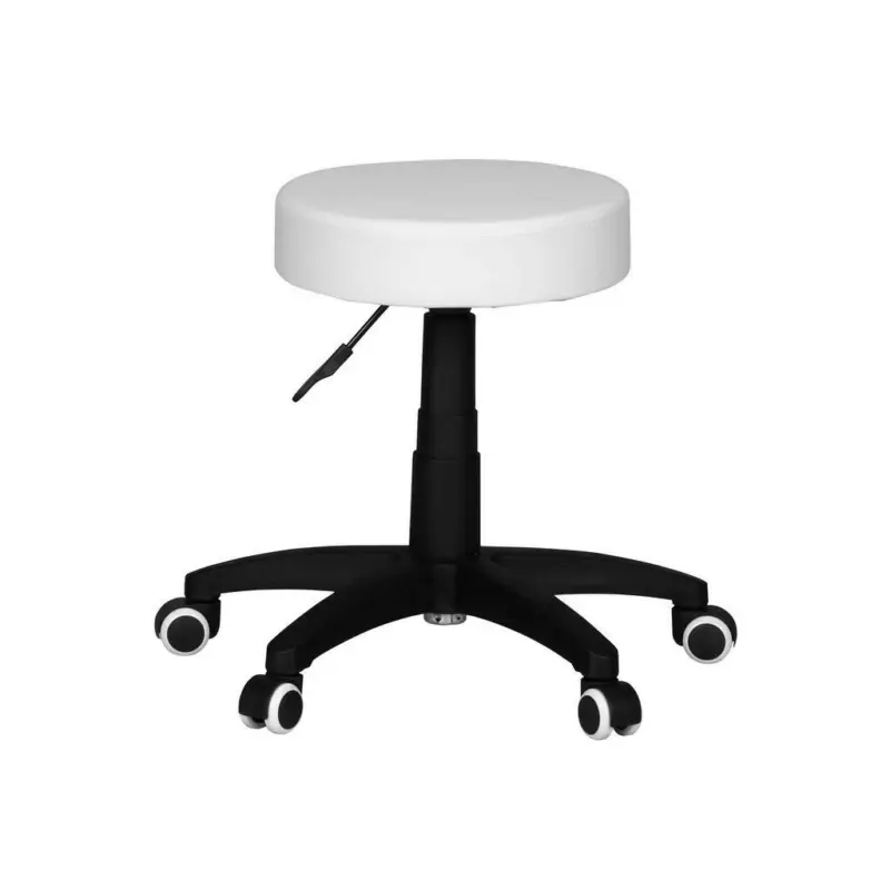 Drehhocker in Textil Weiß