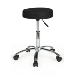 Drehhocker in Textil Schwarz