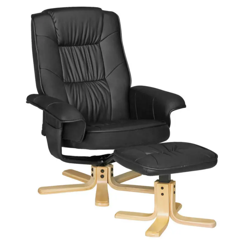 Relaxsesselset in Textil Schwarz