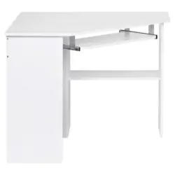 Eckschreibtisch 88,5/127/73 cm in Wei&szlig;